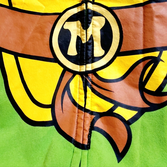 NINJA TURTLES HOODED SWEATER W/ EYEHOLES. MENS Sz:XL MICHAELANGELO. NICKELODEON - Picture 9 of 11